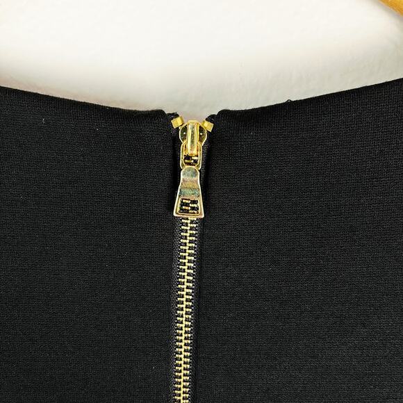 Chicos Angled Seam Wendi Dress Black Size Medium 8 - Picture 4 of 12